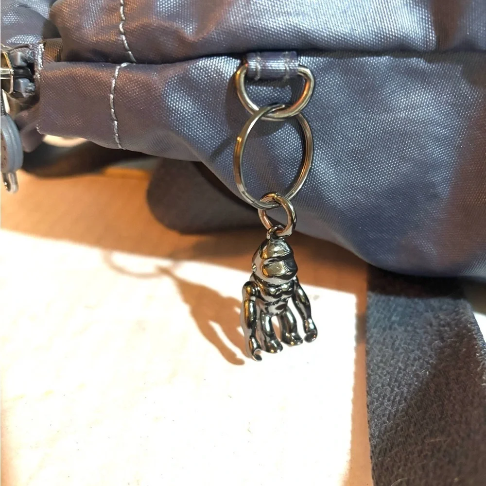 Kipling goyo gray blue nylon backpack